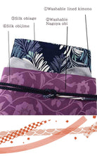 將圖片載入圖庫檢視器 Effortless Elegance tailored Kimono 4 Piece Coordinate Set(Kimono, Obi, Obi-age, Obi-jime)ONE-SIZE