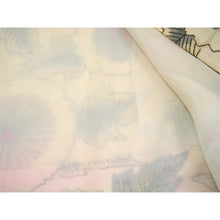 將圖片載入圖庫檢視器 Vintage Haori Kimono Jacket Silk, Ivory  base, Elegant Floral