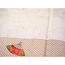 將圖片載入圖庫檢視器 Vintage Haori Kimono Jacket Silk, Ivory Beige base,  Plum Blossom