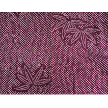 画像をギャラリービューアに読み込む, Vintage Haori Kimono Jacket Silk, Deep Red-Purple base, bamboom, ka-no-ko (Fawn Spots)Pattern
