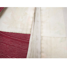 Load image into Gallery viewer, Vintage Haori Kimono Jacket Silk, Deep Red-Purple base, Flowing Water, Maple, and Textured Flowers