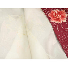 Load image into Gallery viewer, Vintage Haori Kimono Jacket Silk, Deep Red-Purple base, Flowing Water, Maple, and Textured Flowers