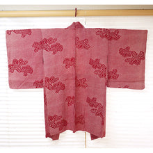 Load image into Gallery viewer, Vintage Haori Kimono Jacket Silk, Classic Red base, “Kanoko” Dots , Paulownia Design
