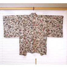 画像をギャラリービューアに読み込む, Vintage Haori Kimono Jacket Silk, ivory base, Geometric Patterns