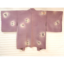 画像をギャラリービューアに読み込む, Vintage Haori Kimono Jacket Silk, Soft Purple base, Sweet Floral Accents