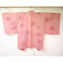 Load image into Gallery viewer, Vintage Haori Kimono Jacket Silk, Bright Pink base, Hōsōge (Mythical Floral) Motif