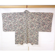 Load image into Gallery viewer, Vintage Haori Kimono Jacket Silk, White(ivory) base, Seasonal Flowers ,Chrysanthemum, Maple, Pine, Plum