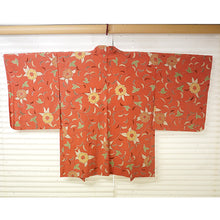 Load image into Gallery viewer, Vintage Haori Kimono Jacket Silk, Dusky Pink base, Floral Arabesque