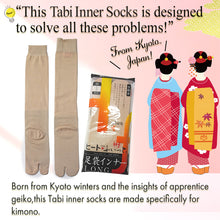 Load image into Gallery viewer, Tabi Inner High Socks Stretch Heat-retaining Fiber Toray Soft-Thermo Heat + Fit