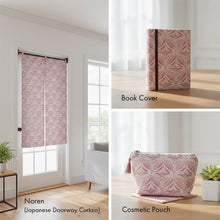 画像をギャラリービューアに読み込む, Washable Japanese Kimono Fabric Bolt – Light Gray Art Nouveau Geometric Design in Dusty Mauve – 13-Yard Polyester for Custom Kimono & Sewing