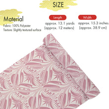 画像をギャラリービューアに読み込む, Washable Japanese Kimono Fabric Bolt – Light Gray Art Nouveau Geometric Design in Dusty Mauve – 13-Yard Polyester for Custom Kimono & Sewing
