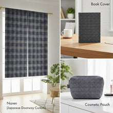 画像をギャラリービューアに読み込む, Washable Japanese Kimono Fabric Bolt – White & Deep Navy Madras-Style Check Design – 13-Yard Wide Polyester for Custom Kimono & Sewing