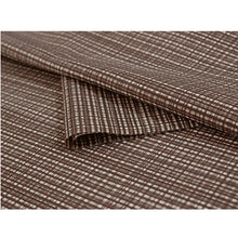 画像をギャラリービューアに読み込む, Washable Japanese Kimono Fabric Bolt – White Madras-Style Check in Deep Brown – Wide 13-Yard Polyester for Custom Kimono & Sewing