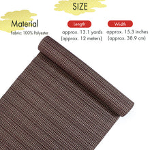 画像をギャラリービューアに読み込む, Washable Japanese Kimono Fabric Bolt – White Madras-Style Check in Deep Brown – Wide 13-Yard Polyester for Custom Kimono & Sewing