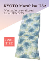 Load image into Gallery viewer, Washable pre-tailored Lined KIMONO【ONE-SIZE】(Large dahlia-like flowers pattern.)