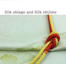 Load image into Gallery viewer, Effortless Elegance tailored Kimono 4 Piece Coordinate Set(Kimono, Obi, Obi-age, Obi-jime)M-SIZE