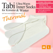 將圖片載入圖庫檢視器 Ultra-Warm Tabi Inner Socks(Ankle Fit) for Kimono & Winter Wear – Soft Thermo Heat-Generating Fabric, Stretch Fit, unisex, Available in M & L Sizes