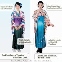 画像をギャラリービューアに読み込む, Women’s Embroidered Hakama – Elegant Japanese Graduation Outfit, Traditional Formal Wear for Ceremonies & Photoshoots