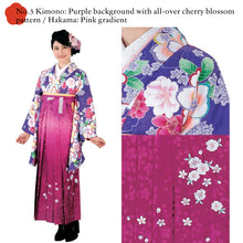 画像をギャラリービューアに読み込む, Washable Embroidered Hakama & Nishaku-sode Kimono Set for Women – Ready-to-Wear 2-Piece Outfit for Graduation & Formal Celebrations