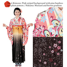 画像をギャラリービューアに読み込む, Washable Embroidered Hakama & Nishaku-sode Kimono Set for Women – Ready-to-Wear 2-Piece Outfit for Graduation & Formal Celebrations