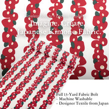 画像をギャラリービューアに読み込む, Washable Japanese Kimono Fabric Bolt – Retro Pop Contrast Design – 13-Yard Polyester Komon Textile for Custom Kimono & Sewing