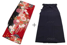 画像をギャラリービューアに読み込む, Washable Embroidered Hakama & Nisha-sode Kimono Set for Women – Ready-to-Wear 2-Piece Outfit for Graduation & Formal Celebrations