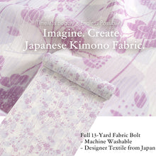 画像をギャラリービューアに読み込む, Washable Japanese Kimono Fabric Bolt – Soft Pink Branch Cherry Blossom Design – 13-Yard Ro Polyester Textile for Custom Kimono & Sewing
