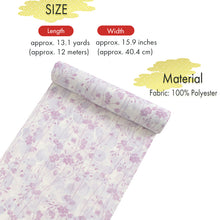画像をギャラリービューアに読み込む, Washable Japanese Kimono Fabric Bolt – Soft Pink Branch Cherry Blossom Design – 13-Yard Ro Polyester Textile for Custom Kimono & Sewing