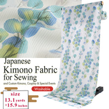 画像をギャラリービューアに読み込む, Washable Japanese Kimono Fabric Bolt – Soft-Tone Rounded Tree Motif Design – 13-Yard Polyester for Custom Kimono & Sewing