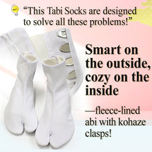 將圖片載入圖庫檢視器 Fleece-Lined Kohaze Tabi – 5-Clasp Warm Japanese Footwear for Kimono & Formal Wear, unisex, S, M, L, 2L, 3L, 4L