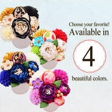 將圖片載入圖庫檢視器 Japanese Kanzashi Hair Accessory Set (12 pcs) – Soft Ranunculus Blossoms & Chirimen Fabric Ornaments for Kimono, Weddings & Celebrations