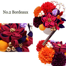 將圖片載入圖庫檢視器 Japanese Hair Accessory Ornament Set for Women, 13-Piece Floral Accessories with Multi-Color Tassel – Perfect for Kimono, featuring vibrant balloon flowers, Wedding, Graduation & Special Japanese Occasions