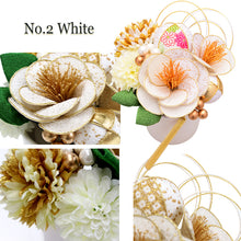 將圖片載入圖庫檢視器 Japanese Hair Accessory Ornament Set for Women, 13-Piece Floral Accessories with Multi-Color Tassel – Perfect for Kimono, featuring Camellia, Wedding, Graduation & Special Japanese Occasions