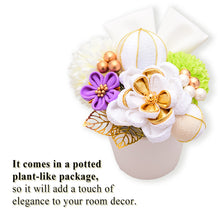 將圖片載入圖庫檢視器 Elegant Japanese Hair Accessory Ornament Set for Women, 11-Piece Floral Accessories – Perfect for Kimono, Featuring peony, plum, Chirimen and Ribbon, Wedding, Graduation & Special Japanese Occasions