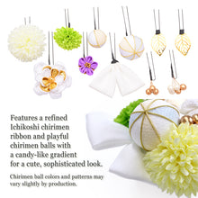 將圖片載入圖庫檢視器 Elegant Japanese Hair Accessory Ornament Set for Women, 11-Piece Floral Accessories – Perfect for Kimono, Featuring peony, plum, Chirimen and Ribbon, Wedding, Graduation & Special Japanese Occasions