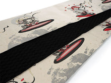 將圖片載入圖庫檢視器 Hanhaba-Obi, Reversible, Women, Beige, Black, wind god and thunder god