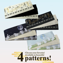 画像をギャラリービューアに読み込む, Reversible Japanese Hanhaba Obi Belt – Easy Tie for Yukata & Kimono, Piano & Earth Rabbit Design, Kiryu Weaving, Made in Japan