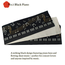 画像をギャラリービューアに読み込む, Reversible Japanese Hanhaba Obi Belt – Easy Tie for Yukata & Kimono, Piano & Earth Rabbit Design, Kiryu Weaving, Made in Japan