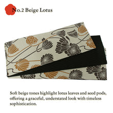 画像をギャラリービューアに読み込む, Two Looks in One Obi — A Reversible, Easy-Tie Japanese Belt with Playful, Artistic Designs, Lotus, Dinosaur Fossils pattern, Kiryu Weaving, Made in Japan