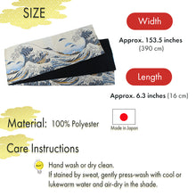 画像をギャラリービューアに読み込む, Reversible Japanese Obi Belt for Yukata & Kimono – Easy Tie Hanhaba Obi, Made in Japan, Kiryu Weaving, Modern Two-Way Design, Tokyo Station, cherry blossoms, Mt. Fuji, Waves pattern