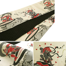 画像をギャラリービューアに読み込む, Reversible Japanese Hanhaba Obi Belt – Easy Tie for Yukata & Kimono, Kiryu Weaving, Fujin Raijin & Goldfish Design, Made in Japan