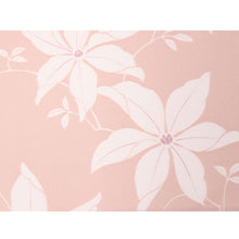 將圖片載入圖庫檢視器 Washable Japanese Kimono Fabric Bolt – Pink with White Clematis Design – 13-Yard Polyester for Custom Kimono & Sewing