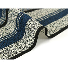 画像をギャラリービューアに読み込む, Washable Japanese Kimono Fabric Bolt – Blue & Black Vertical Stripes with Subtle Arare Texture – Modern 13-Yard Polyester for Custom Kimono & Sewing