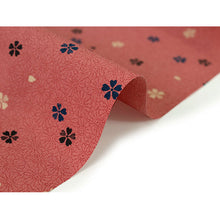 画像をギャラリービューアに読み込む, Washable Japanese Kimono Fabric Bolt – Deep Salmon Pink with Chrysanthemum Pattern & White and Blue Cherry Blossoms – 13-Yard Polyester for Custom Kimono & Sewing