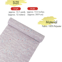 將圖片載入圖庫檢視器 Washable Japanese Kimono Fabric Bolt – Smoky Gray-Purple Floral Design with Chrysanthemum, Peony & Cherry Blossoms – 13-Yard Polyester for Custom Kimono & Sewing