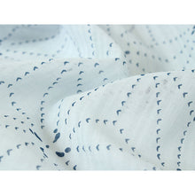 画像をギャラリービューアに読み込む, Washable Japanese Summer Kimono Fabric Bolt – Soft Grayish Blue with Bold Indigo Asanoha (Hemp Leaf) Pattern – Sheer 13-Yard Polyester for Custom Kimono & Sewing
