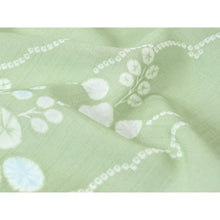 画像をギャラリービューアに読み込む, Washable Japanese Kimono Fabric Bolt – Moss Green Hagi & Snow-Ring Motif – 13-Yard Polyester for Custom Kimono & Sewing