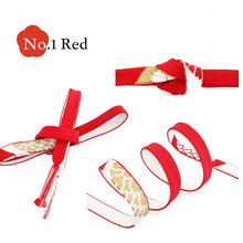 画像をギャラリービューアに読み込む, Silk Obijime Kimono Cord for Women, Flat Woven Design with Gold Thread, Peony Motif, Formal Japanese Kimono Accessory, 8 Colors, Made in Japan