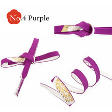 画像をギャラリービューアに読み込む, Silk Obijime Kimono Cord for Women, Flat Woven Design with Gold Thread, Peony Motif, Formal Japanese Kimono Accessory, 8 Colors, Made in Japan