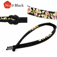 画像をギャラリービューアに読み込む, Silk Maruguke Obijime Kimono Cord for Women, Embroidered Floral Design, Elegant Round Style, Formal Japanese Kimono Accessory, 9 Colors, Made in Japan